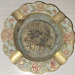 Beautiful Vintage Metal Ashtray